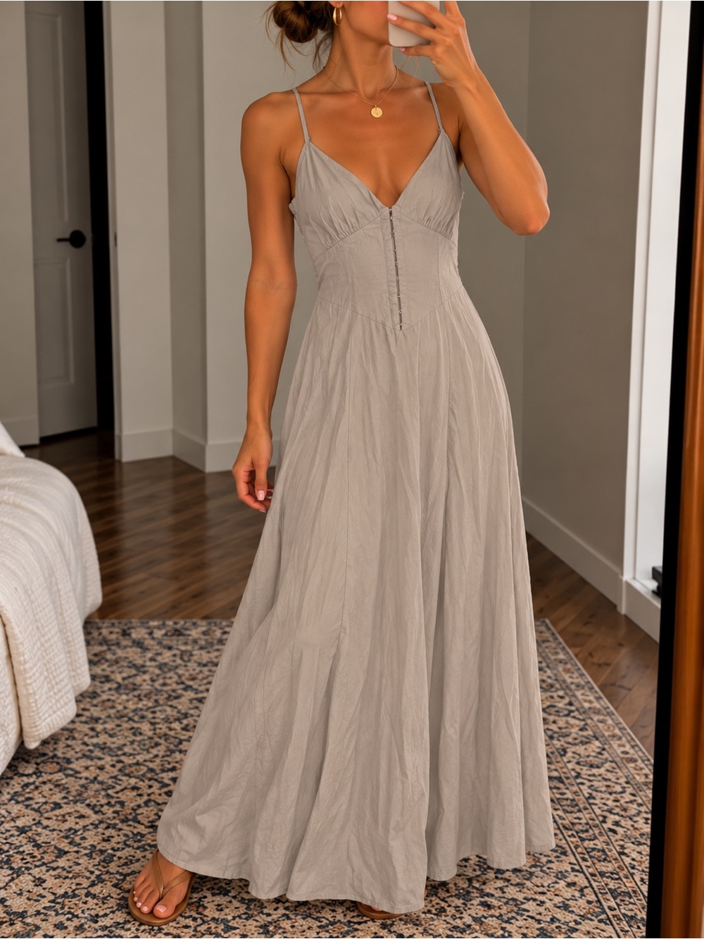 Sincerely Jules Spaghetti-Strap Maxi Dress